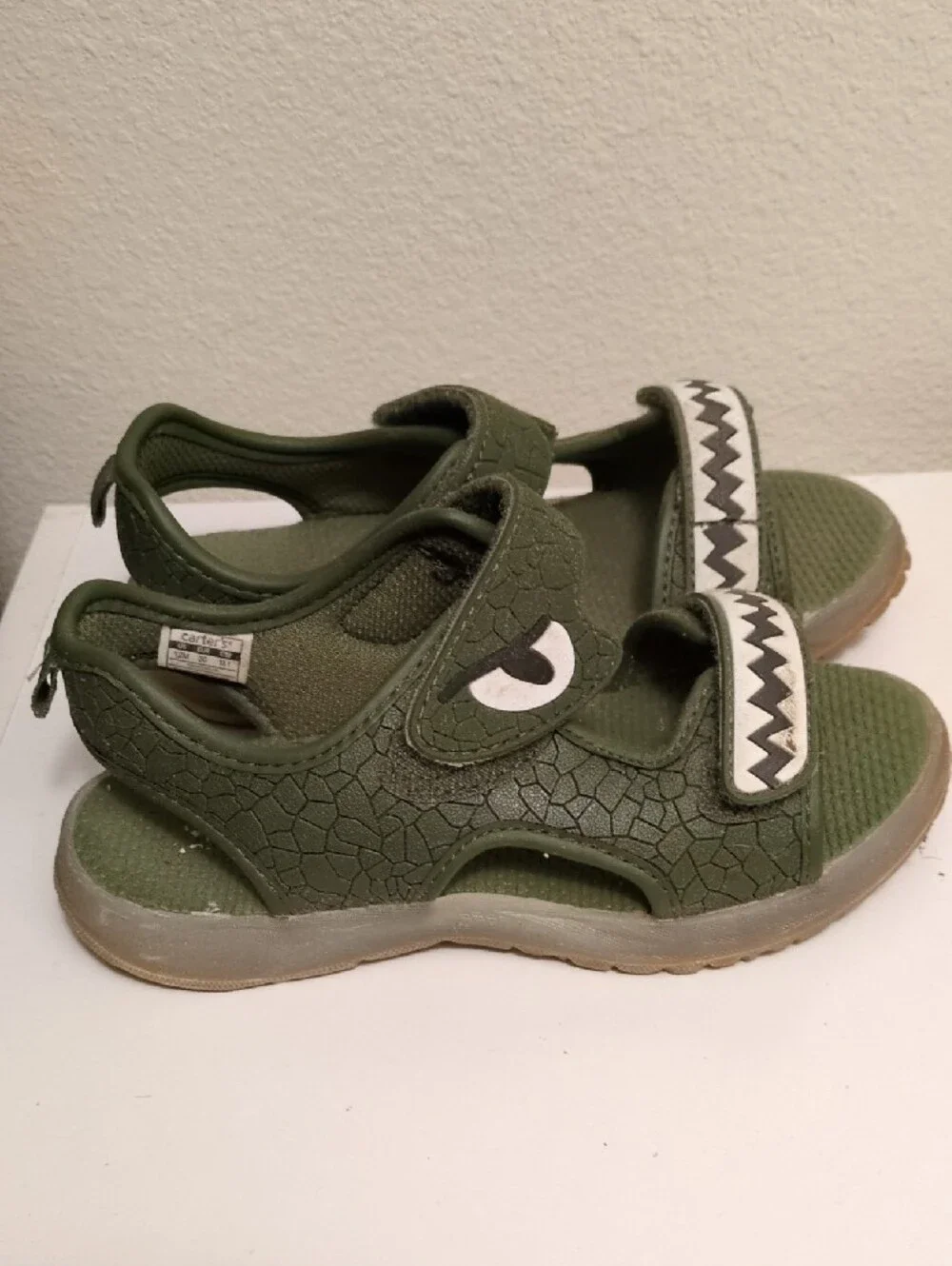 Kids Olive Green Monster Sandals - Unbranded